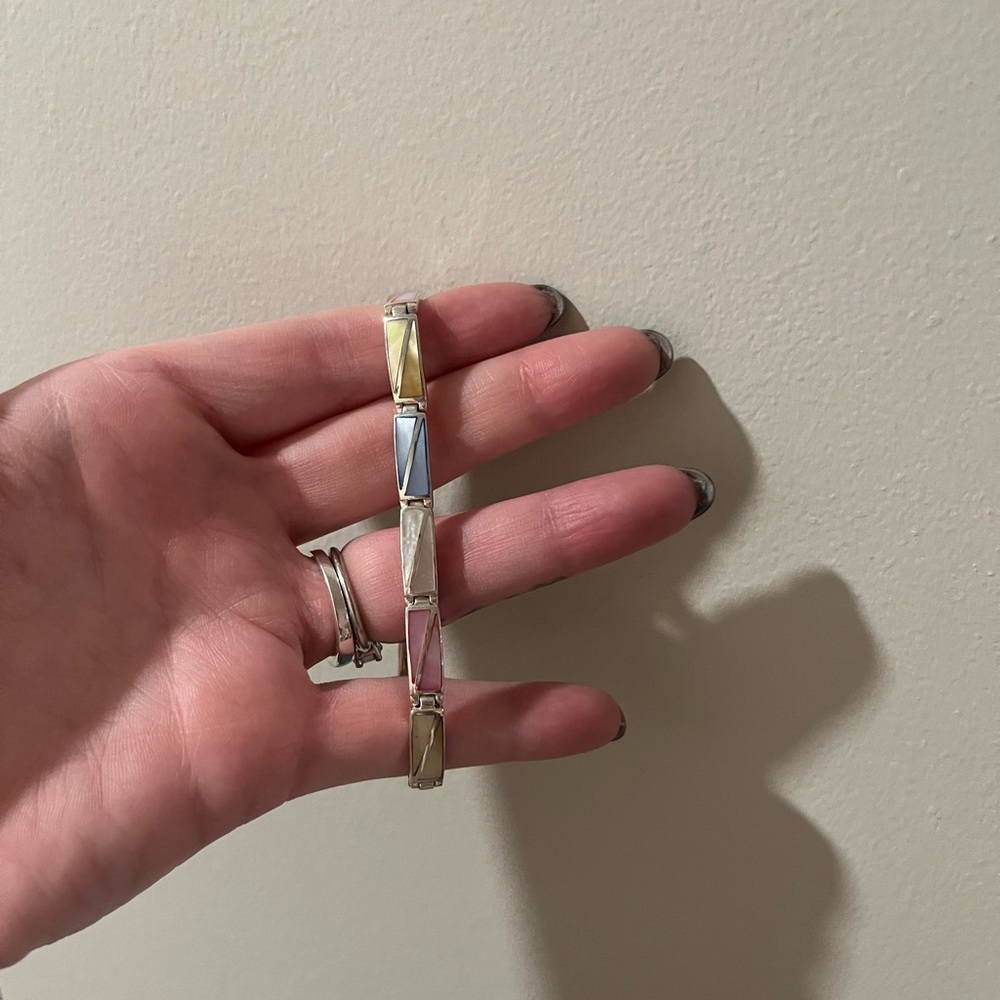 Vintage 1980s Colorful Geometric Bracelet